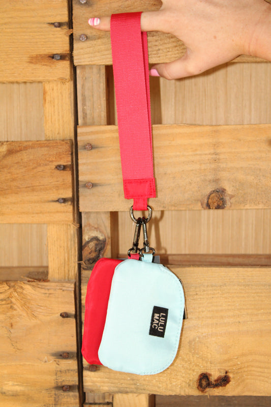Teal and Red Lulu Mac Keychain