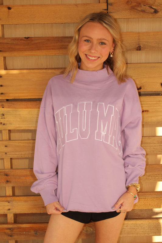 Lavender Lulu Mac Mockneck