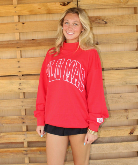 Red Lulu Mac Mockneck