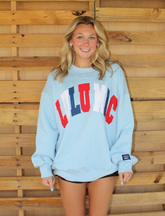 Red, White and Blue Lulu Mac Crewneck