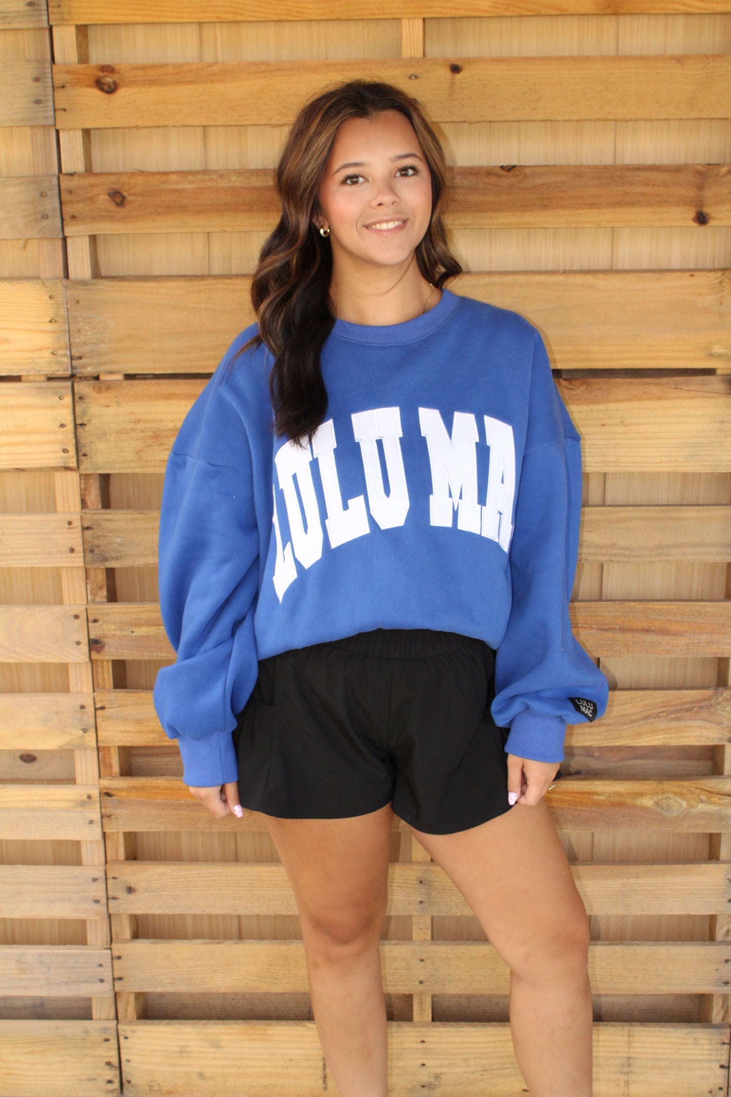 Royal Blue Lulu Mac Crewneck
