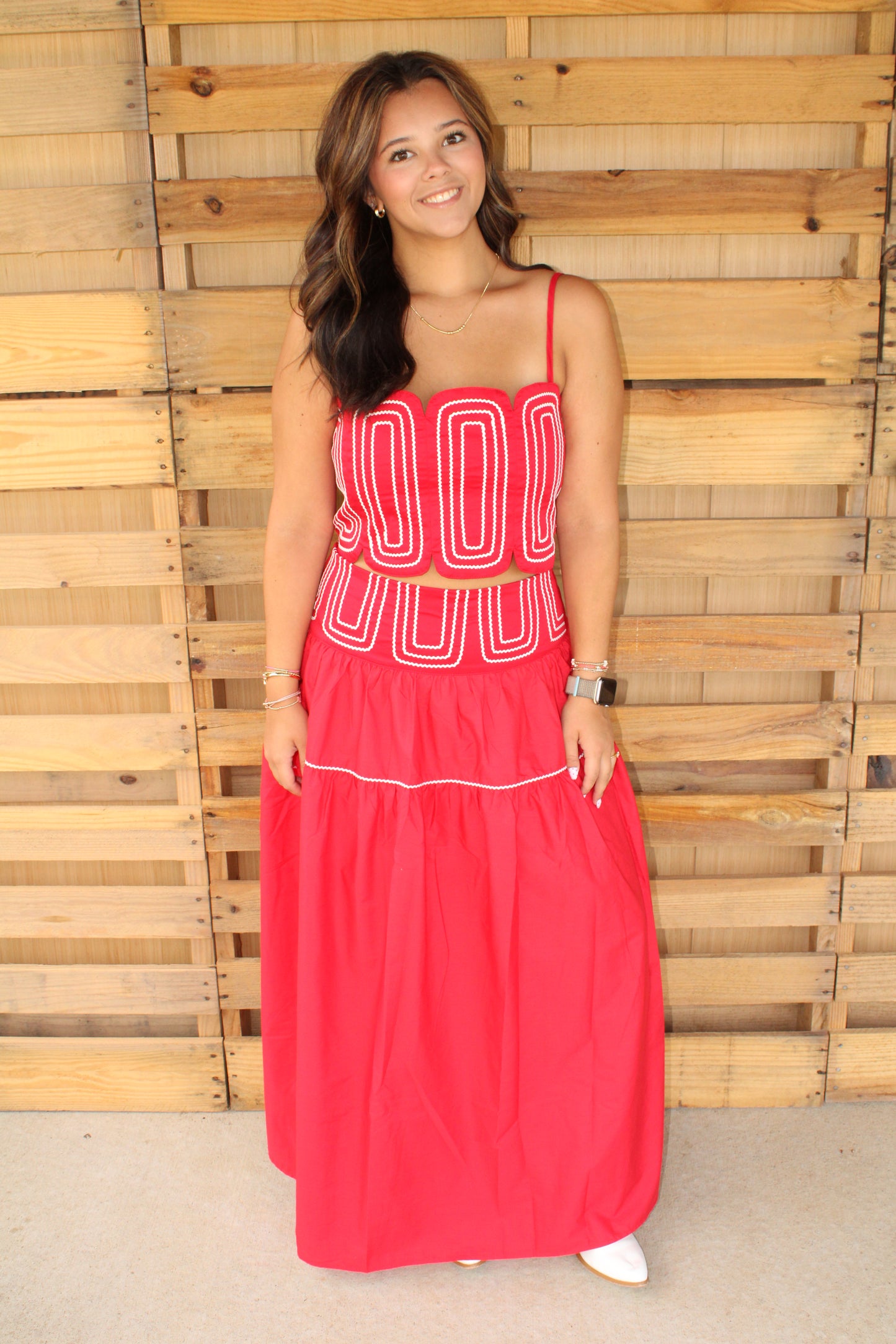 Kiss Me Red Maxi Set