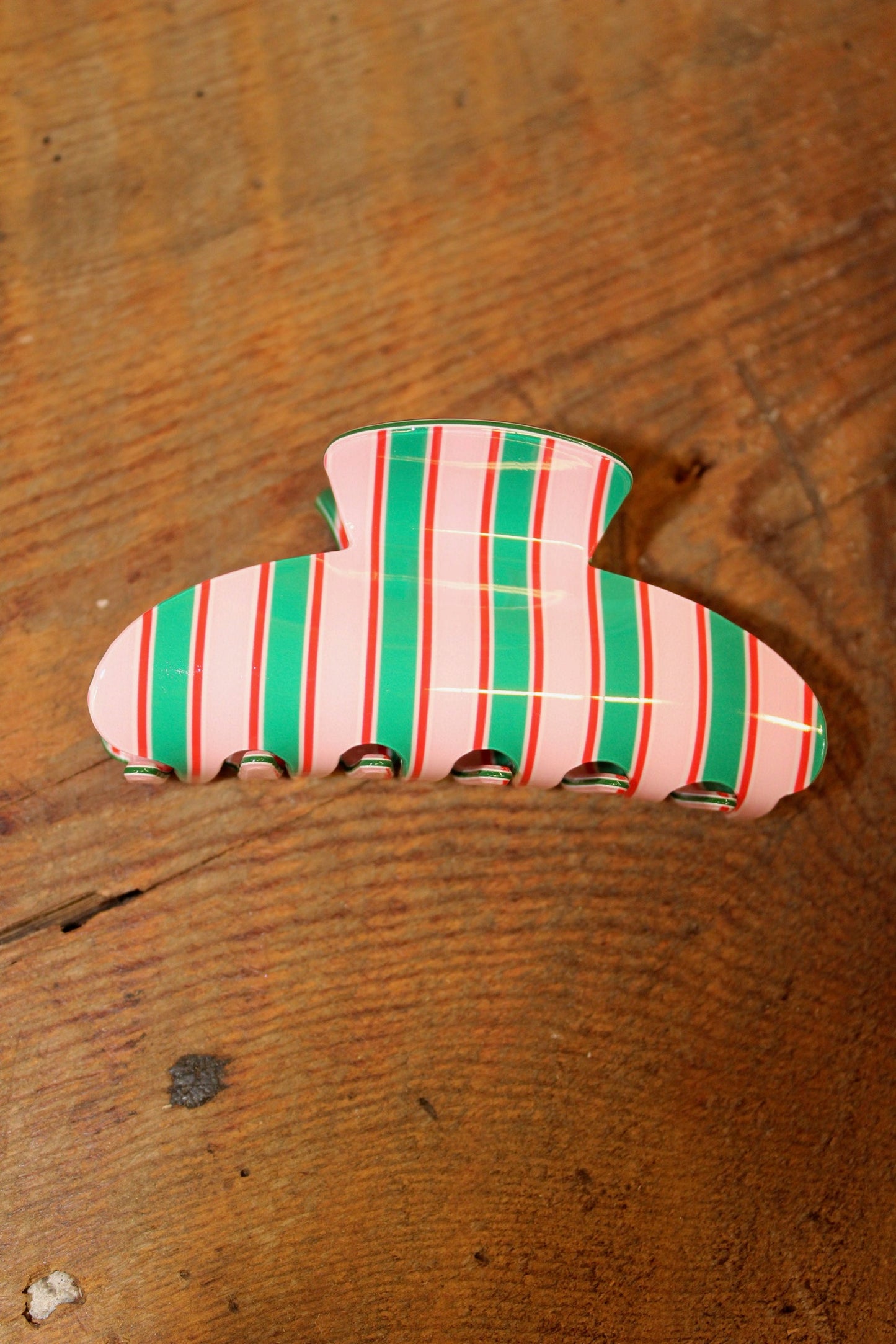 Pink & Green Claw Clip