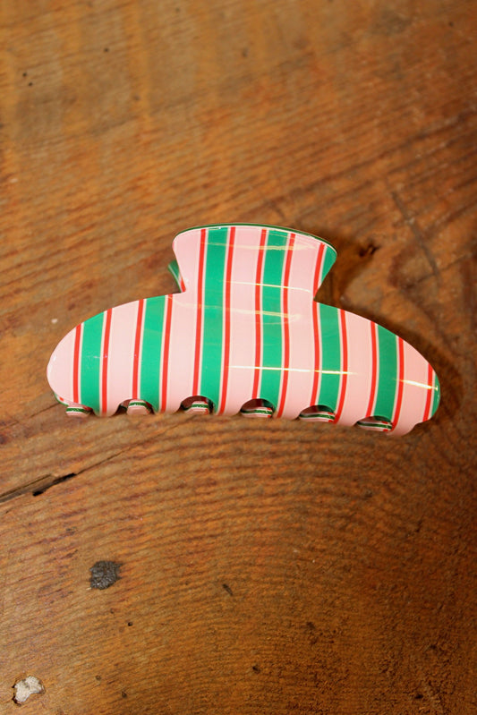 Pink & Green Claw Clip