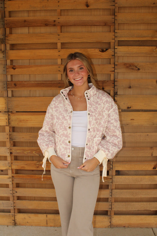 Rylee Pink Quilted Jacket