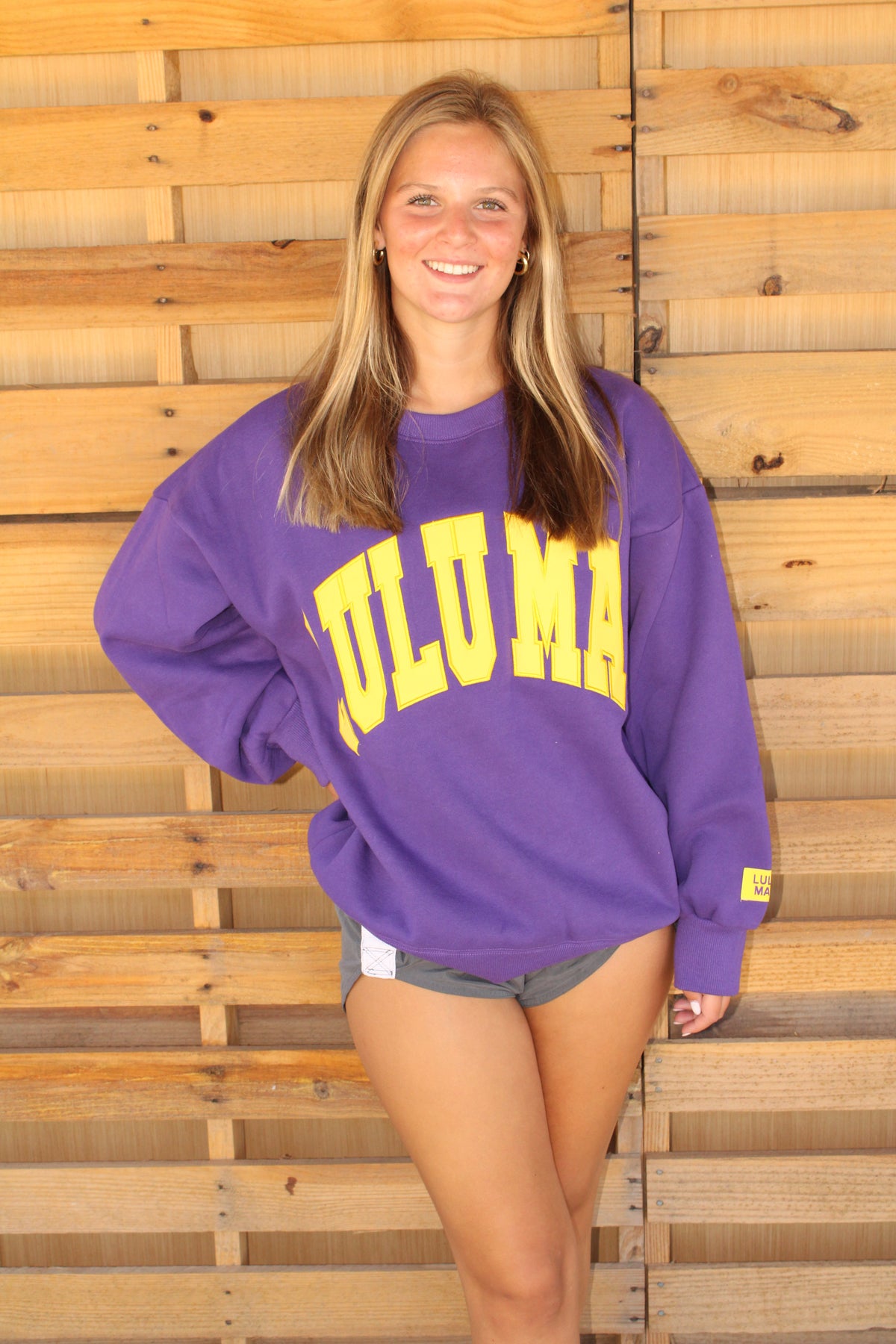 Purple & Yellow Lulu Mac Crewneck