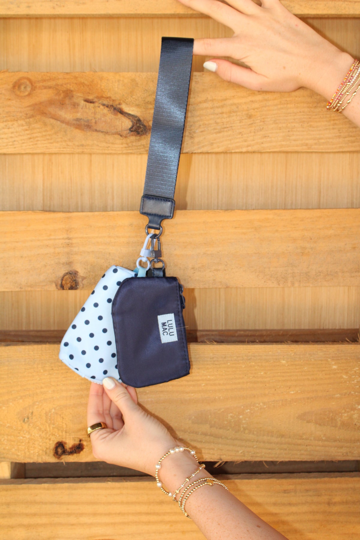 Blue Polka Dots Lulu Mac Keychain